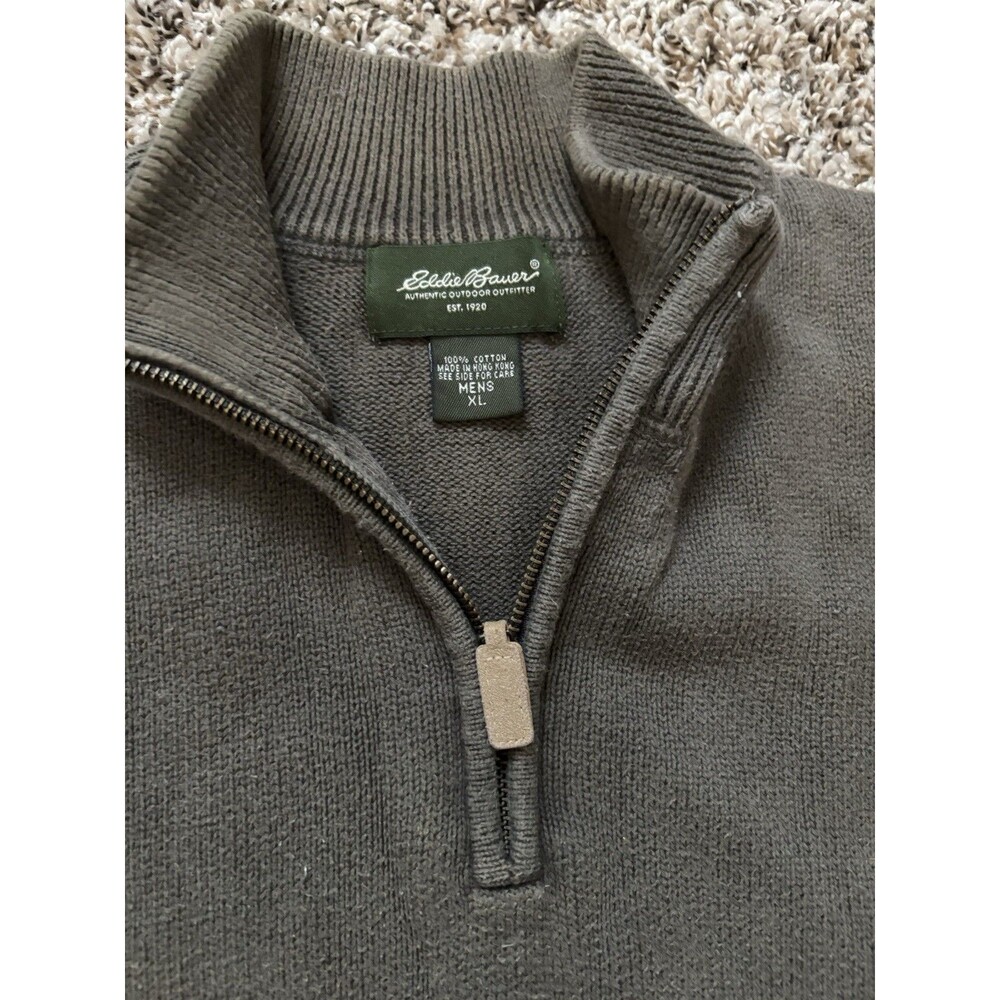 Men’s Eddie Bauer Quarter Zip Sweater - Picture 2 of 8
